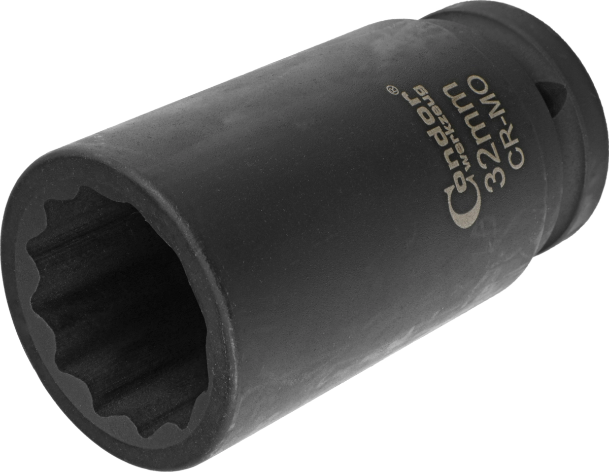 Drive Shaft Socket, 3/4", CrMo, bi-hex 32 mm