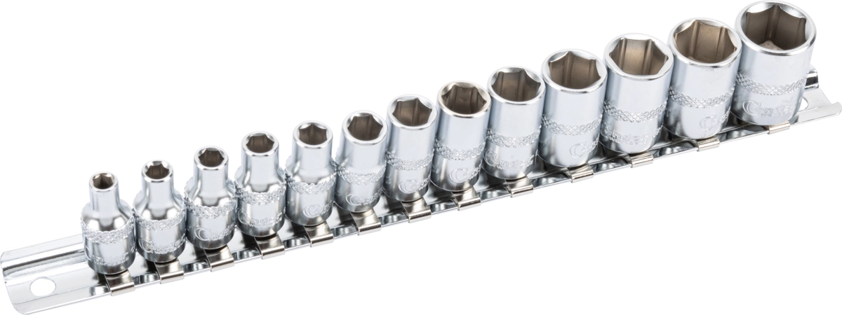 Steckschlüssel-Einsätze, xcess performance, 13-tlg., 1/4", 6-kant 4-14 mm