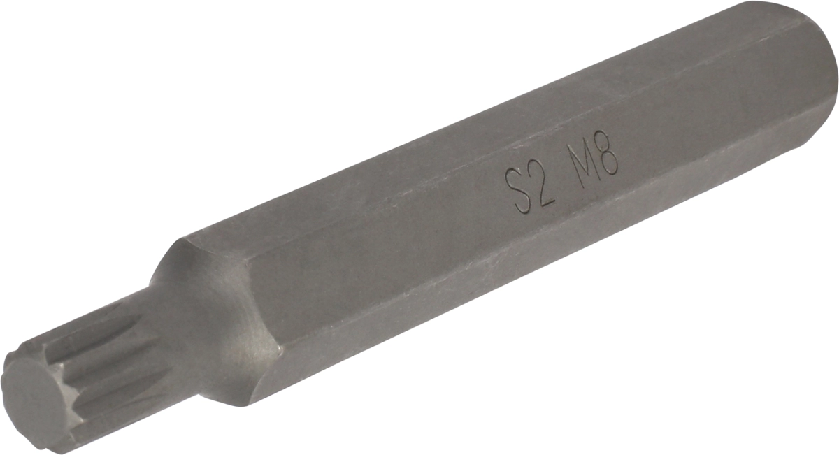 Bit, 10 mm 6-kant, Vielzahn M8x75 mm