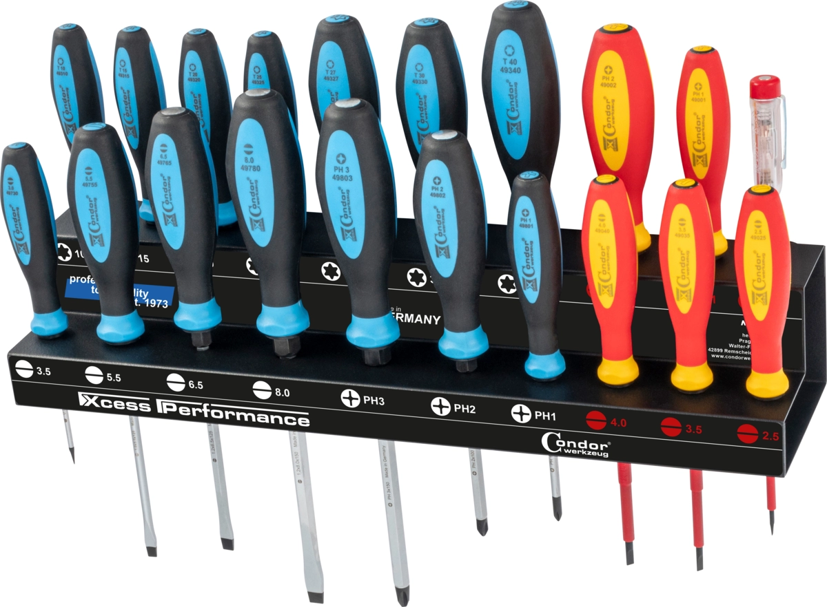 Screwdriver Set, metal stand, 20 pcs.
