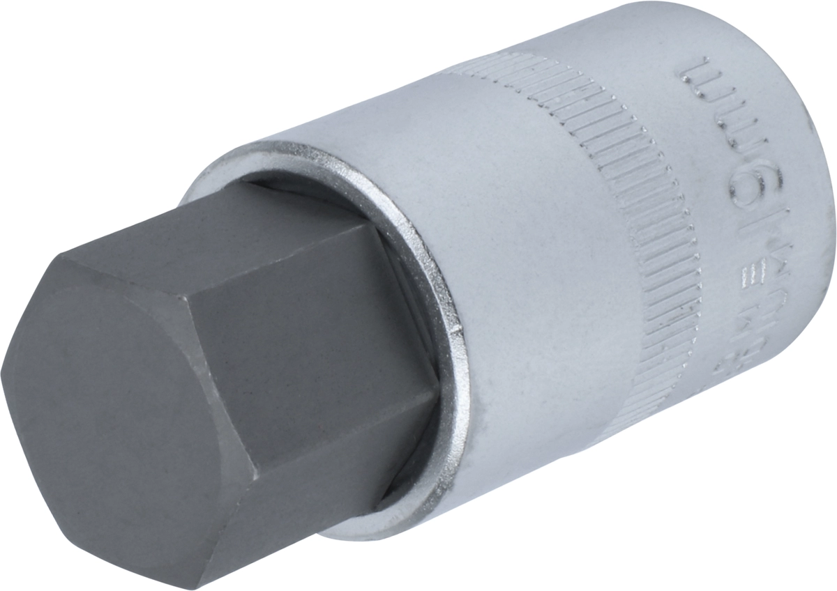 Douille embout, 1/2", douille hexagonale 19x55 mm