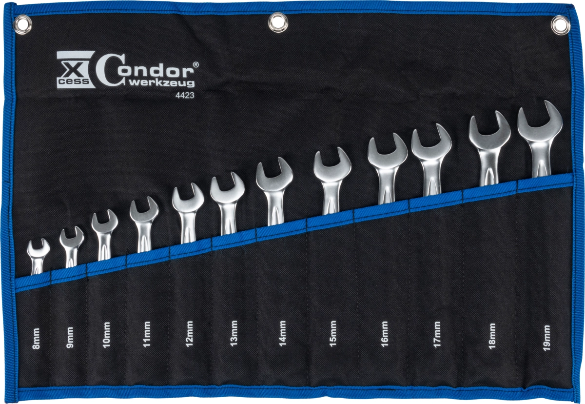 U-Ringnyckel Set, xcess performance, 12 delar., Varioplus 8-19 mm