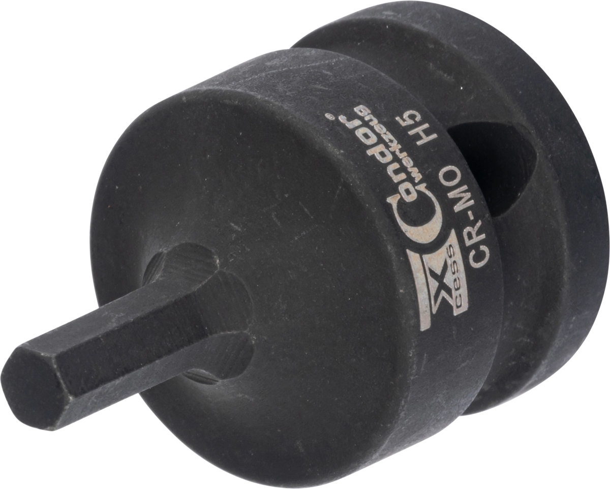 Kraft-Bit-Stecknuss, 1/2", Innensechskant 5x40 mm