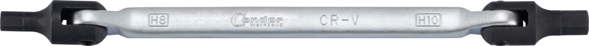 Clé à douille double, clé Allen 8x10 mm
