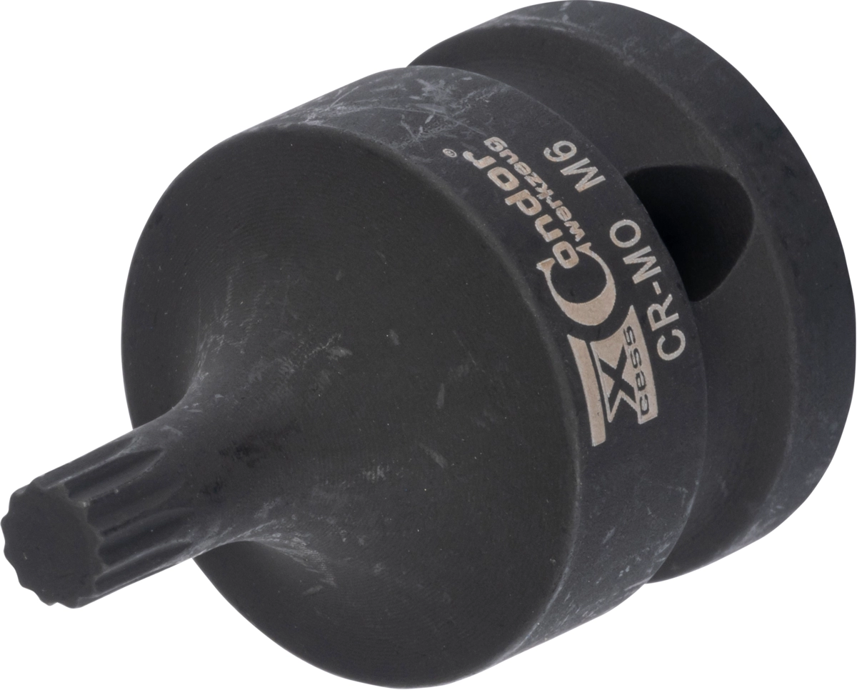Krafthylsa Bit, 1/2", spline M6x40 mm