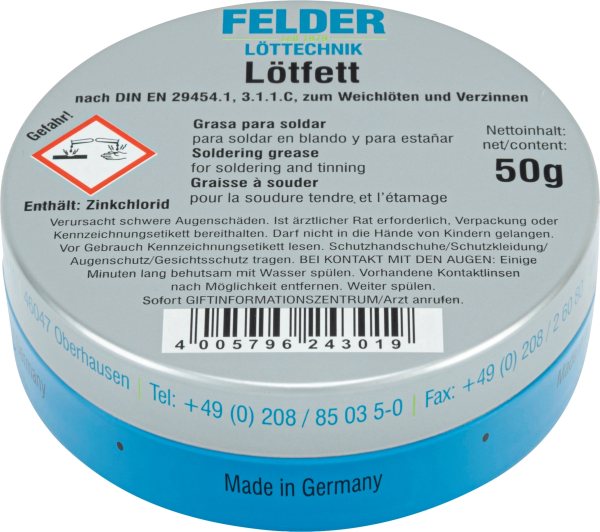 Lötfett, 50 g Dose