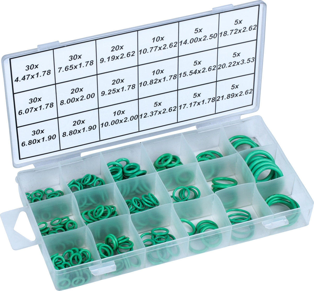 Assortimento HNBR O-Ring, 265 pezzi, 18 misure