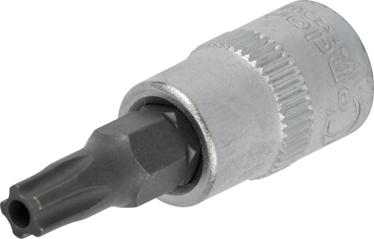 Bussola da 1/4" con inserto Torx c/foro T27x37 mm