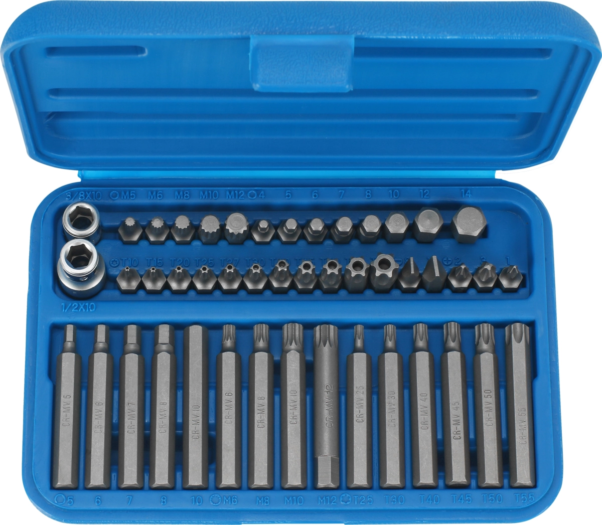 Bit-Sortiment, 46-tlg., 3/8+1/2"