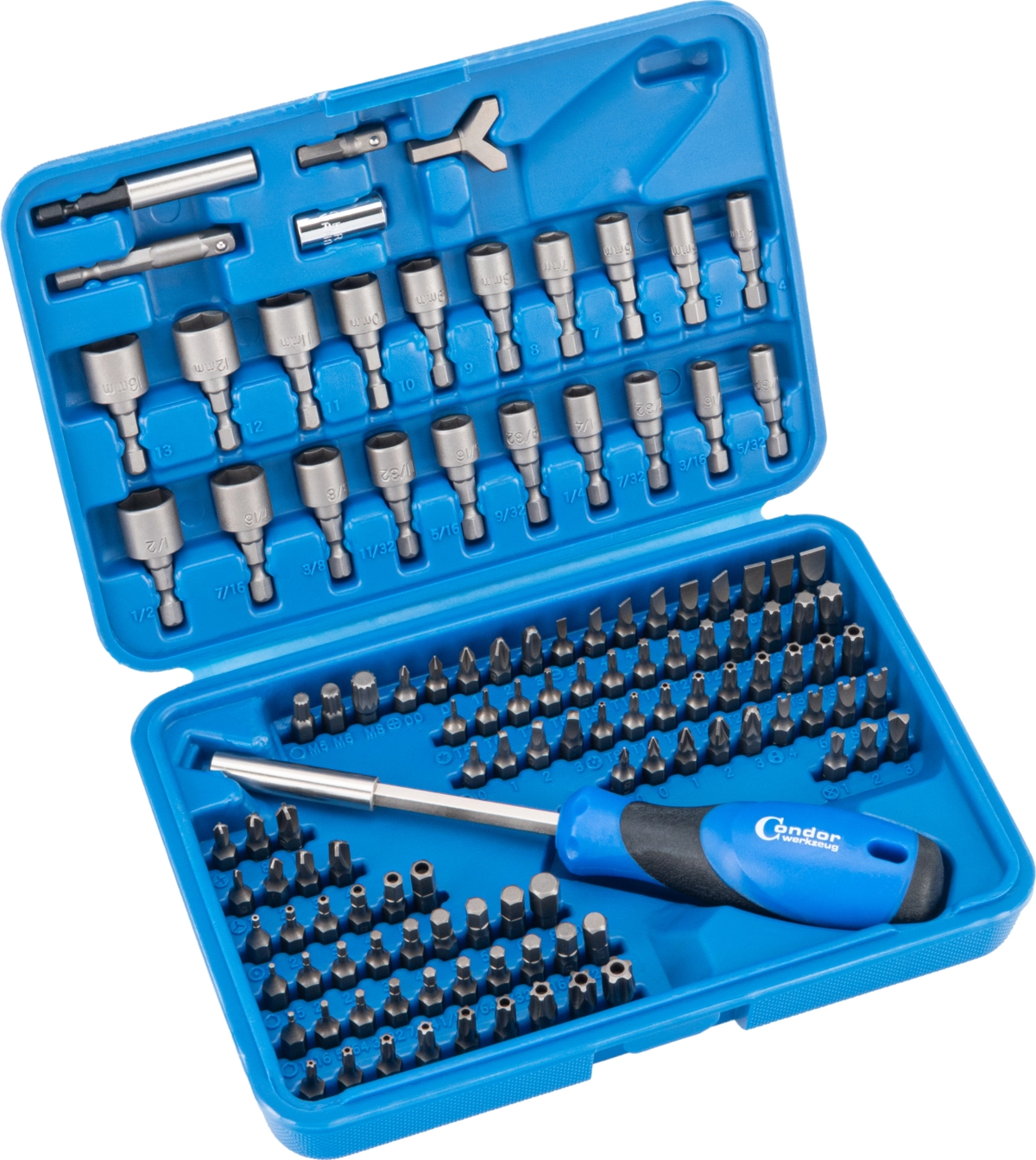 Kraftgriff-Schraubendreher-Satz, 122-tlg., 1/4", 25 mm