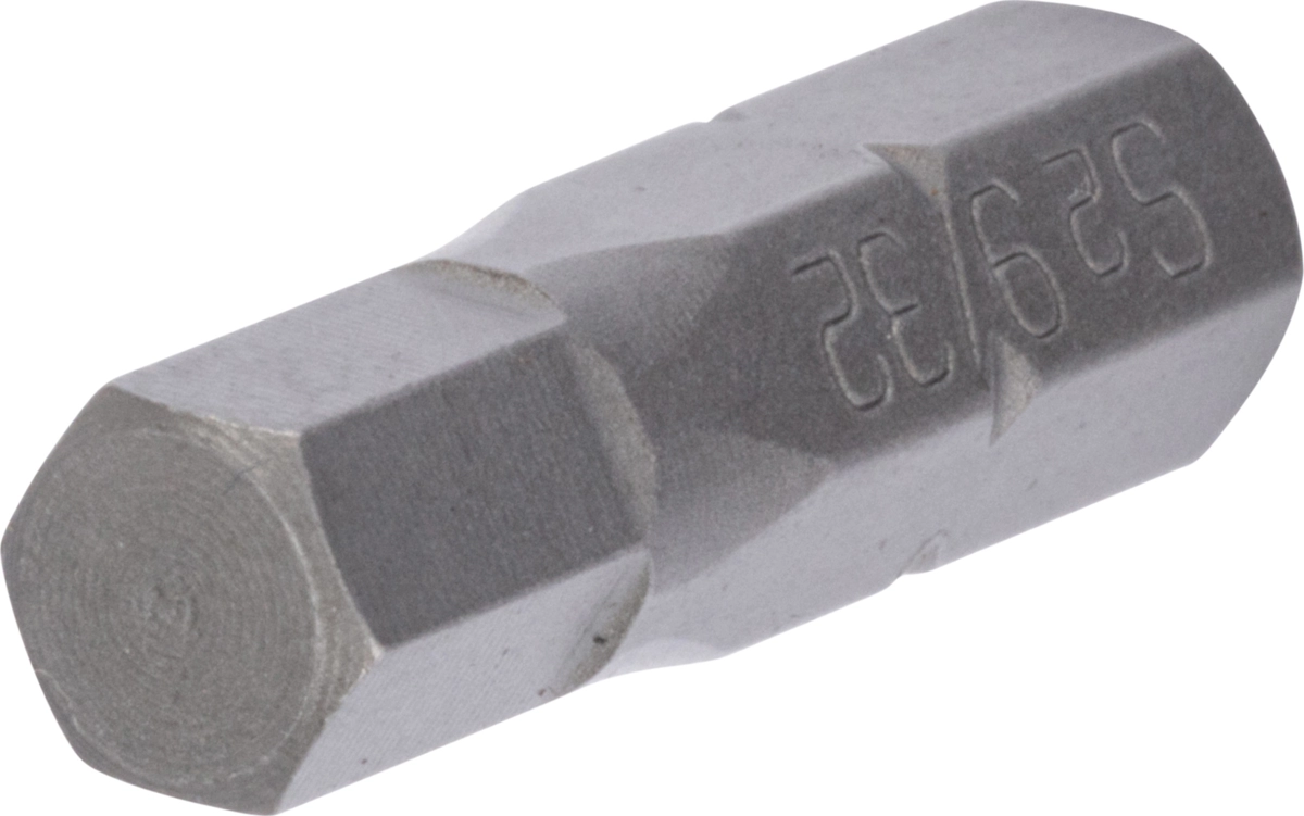 Bit, 8 mm 6-kant, Innensechskant zöllig 9/32"x30 mm