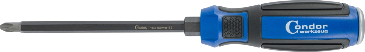 Screwdriver, striking cap, cross slot PH3x150 mm