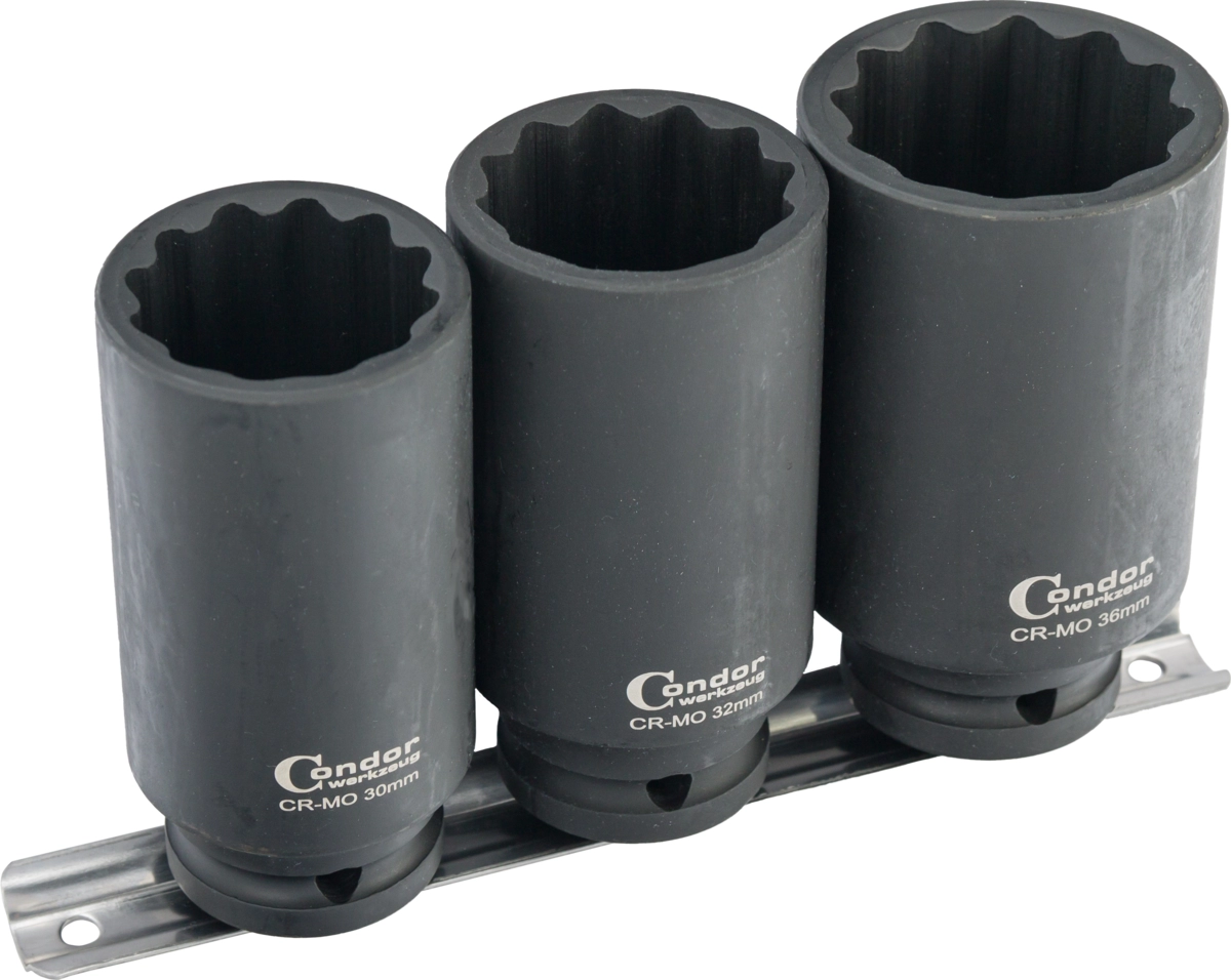 Drivaxel Hylsats CrMo, 12-kant 30-36 mm 3 del