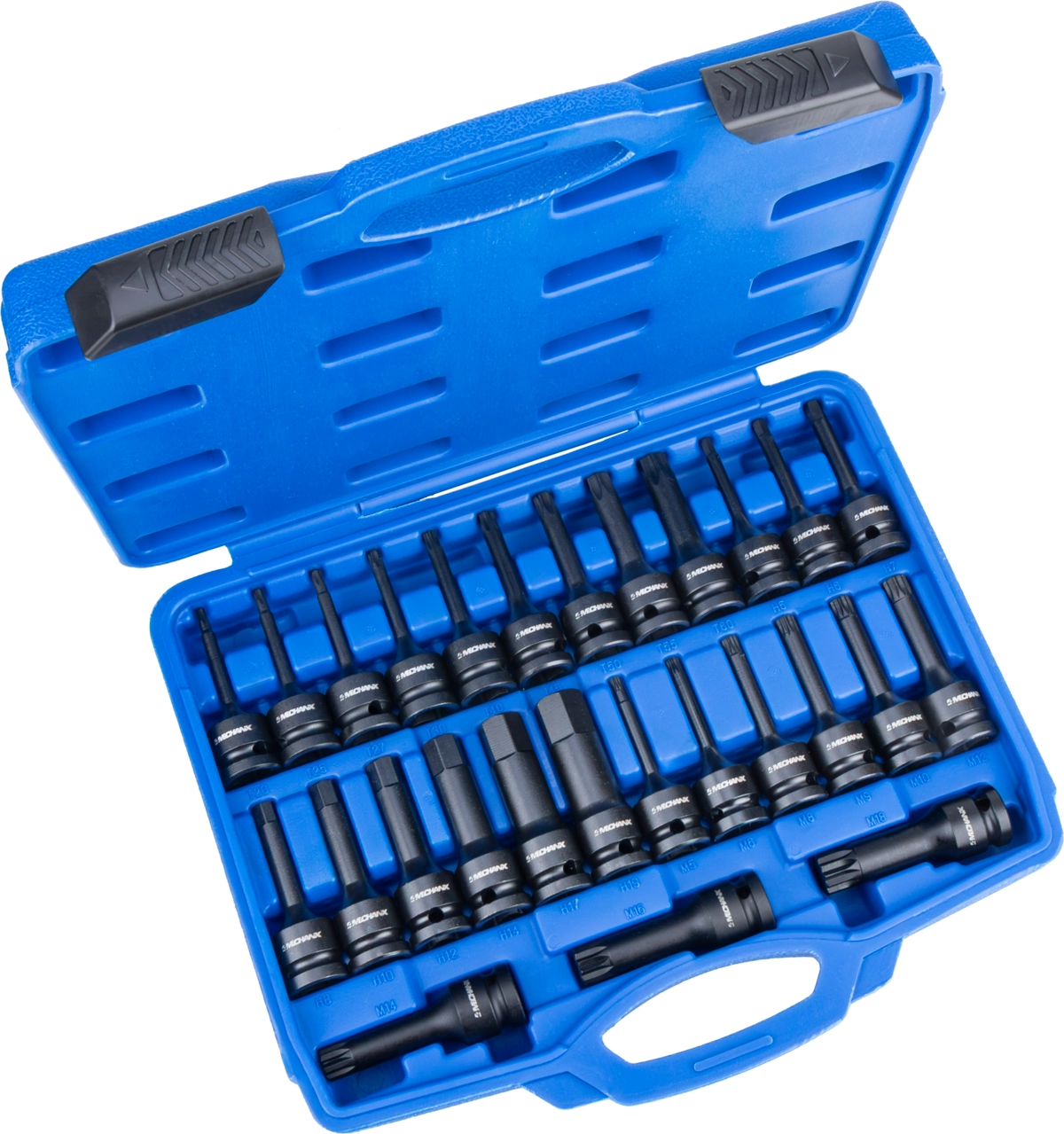 Kraftsteckschlüssel-Satz, 27-tlg., 1/2", CrMo