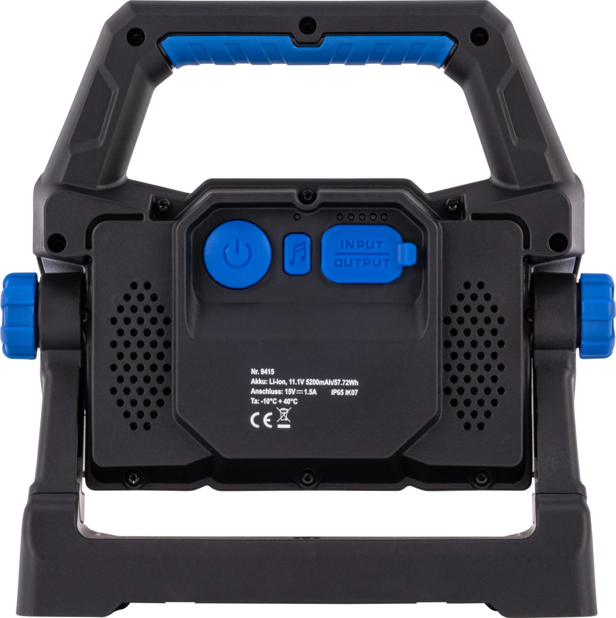 Akku-Arbeitsleuchte, Bluetooth Lautsprecher, COB-LED