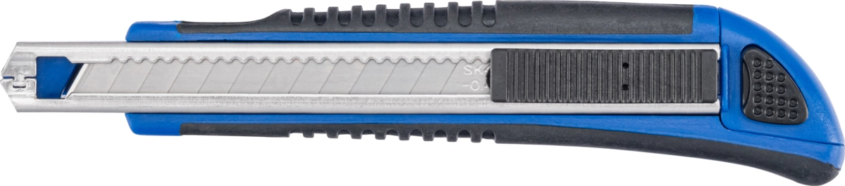 Couteau universel, guide lame métal, manche 2 composants, 9 mm
