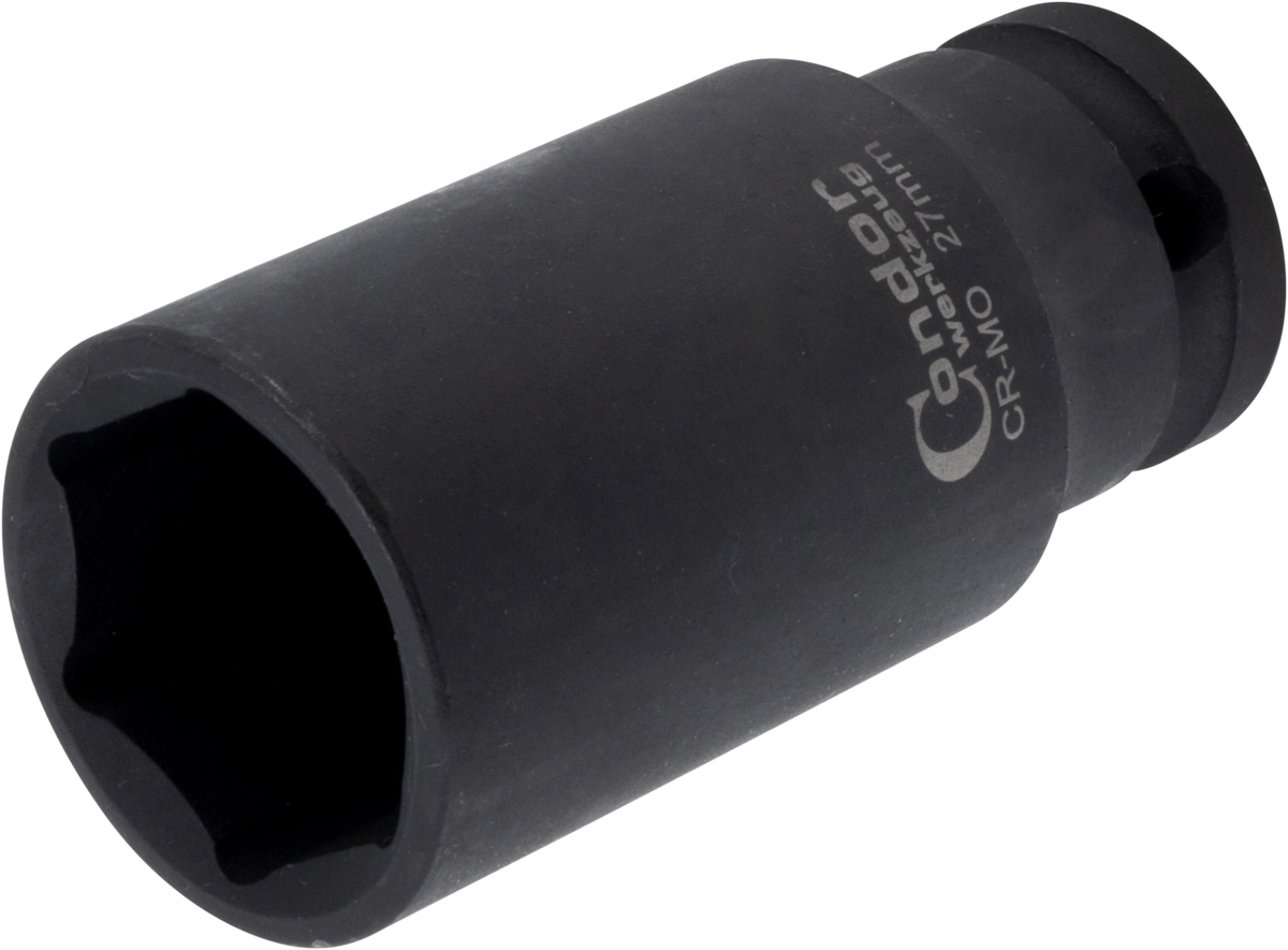 Impact Socket, 1/2", hexagon 27 mm, deep
