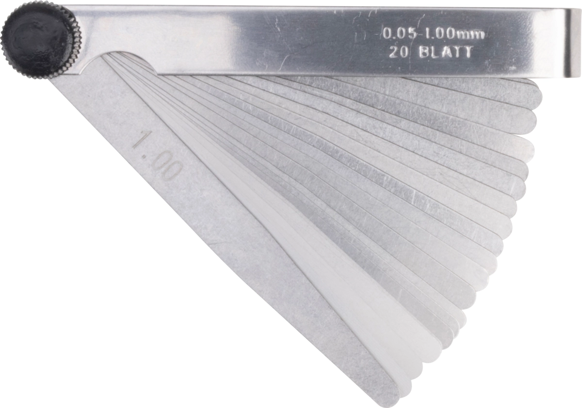 Präzisions-Fühlerlehre, 20 Blatt, 100 mm, 0.05-1.00 mm