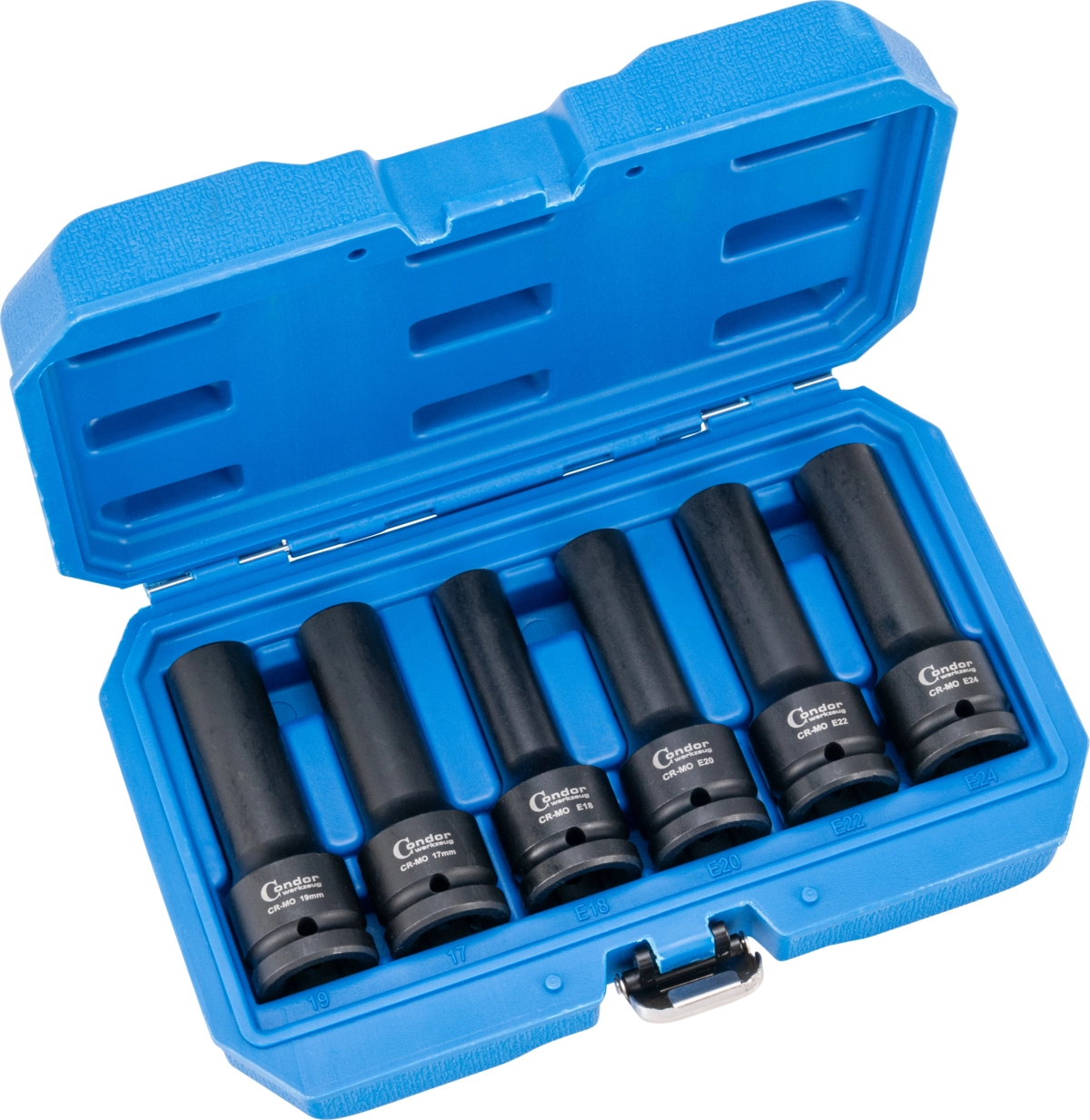 Impact Socket Set, 6 pcs., 3/4", tx-star / bi-hex