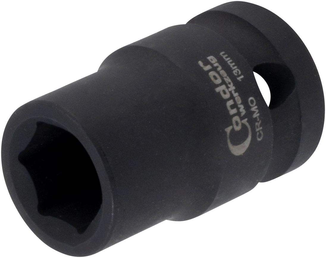 Kraft-Stecknuss, 1/2", 6-kant 13 mm