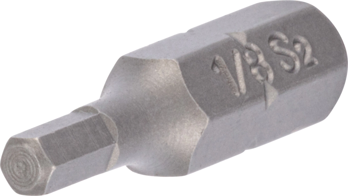 Bit, 1/4" 6-kant, Innensechskant zöllig 1/8"x25 mm