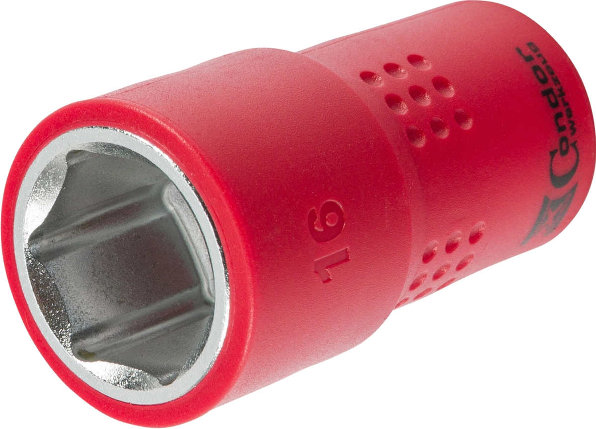 Stecknuss, VDE, 3/8", 6-kant 16 mm