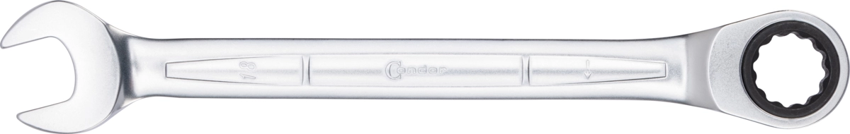 Chiave a cricchetto piatta cromata mm 18
