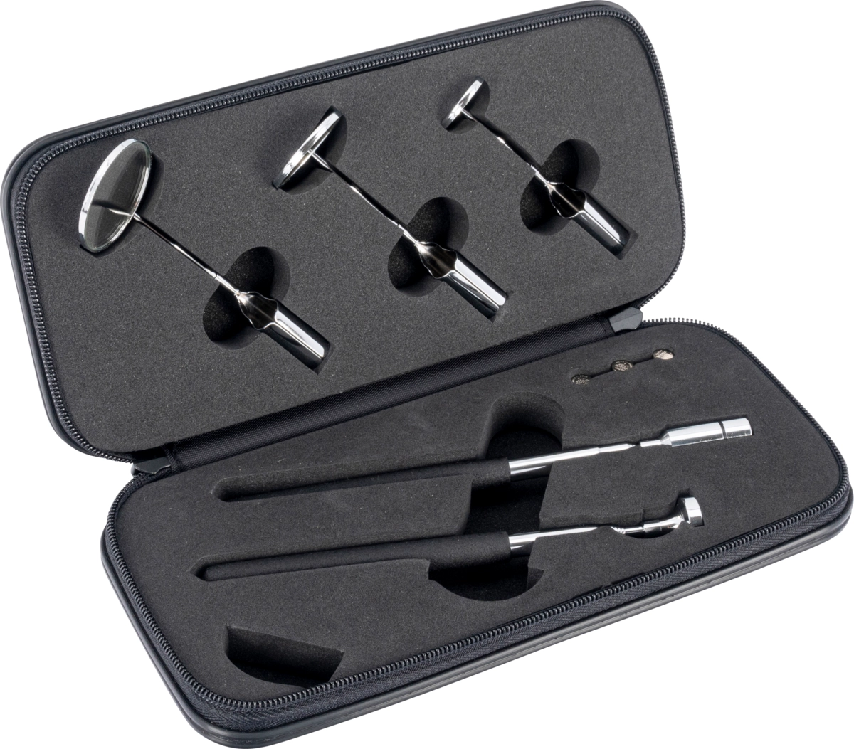 LED Inspektionsspiegel und Magnetheber Sortiment, 5-tlg.