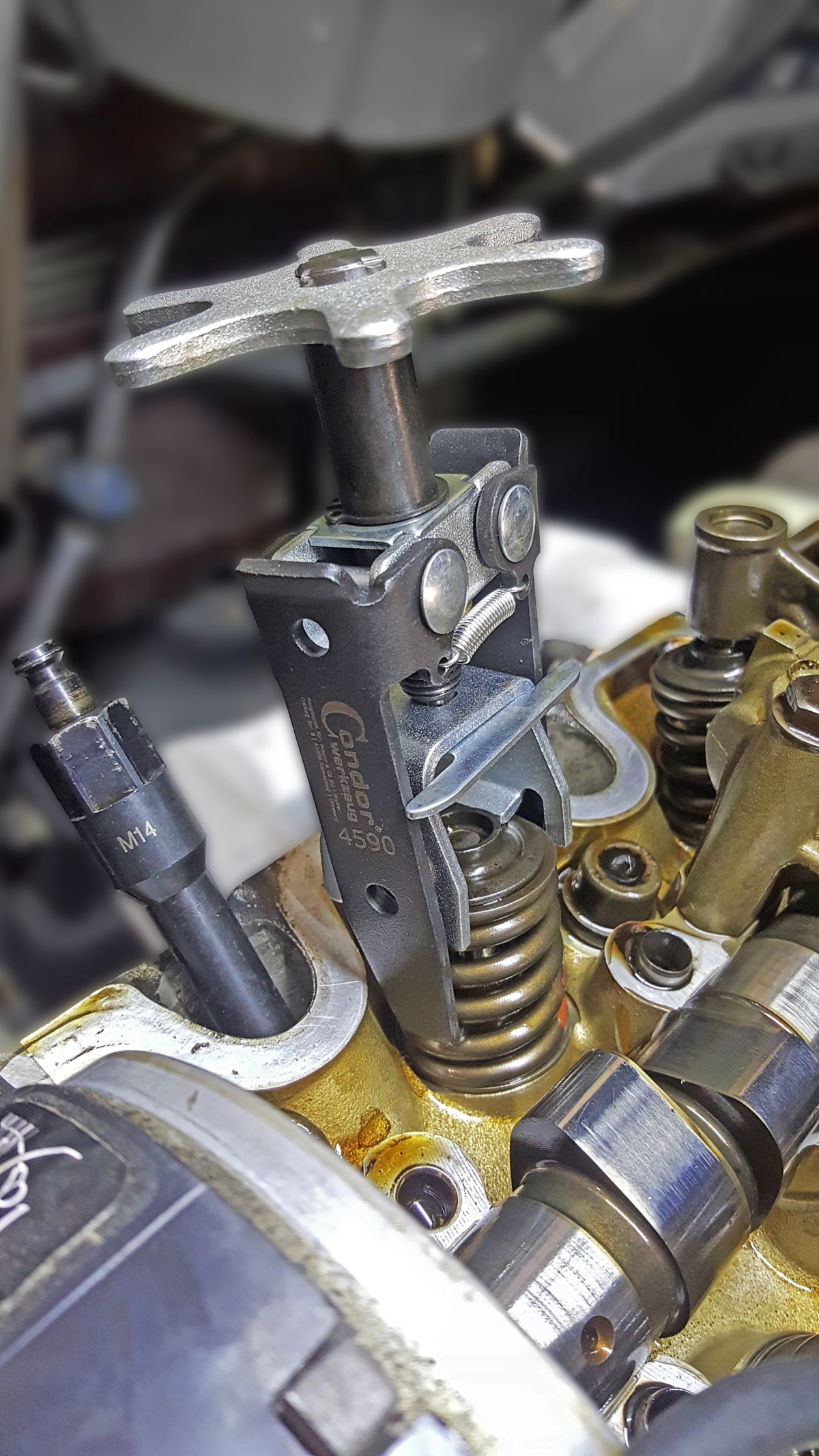 Valve Spring Compressor, for overhead valves