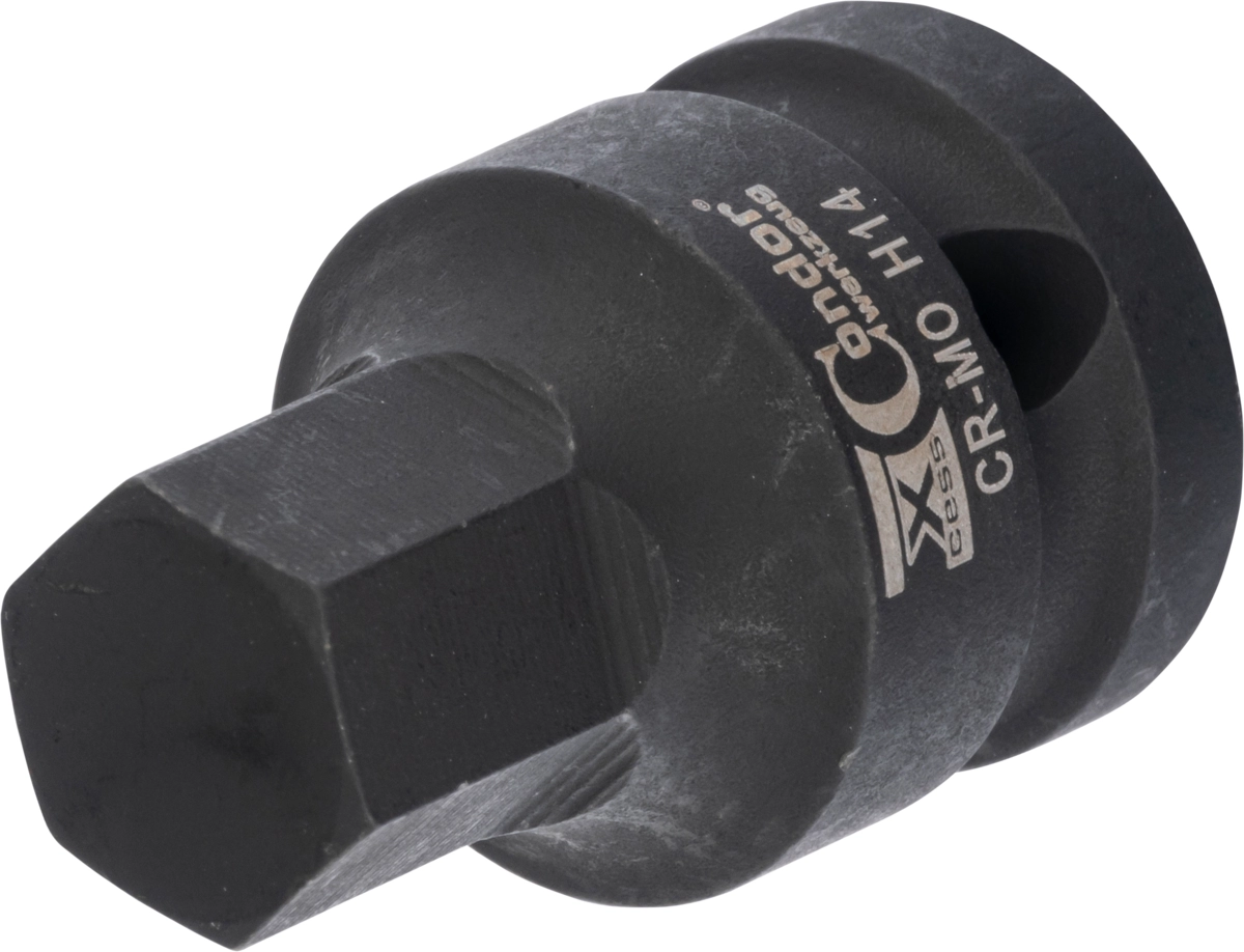 Impact Socket Bit, 1/2", hexagon 14x40 mm