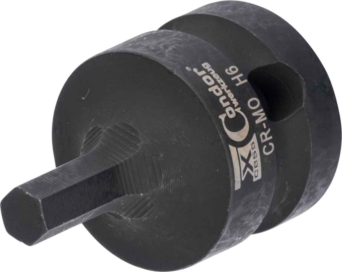 Kraft-Bit-Stecknuss, 1/2", Innensechskant 6x40 mm