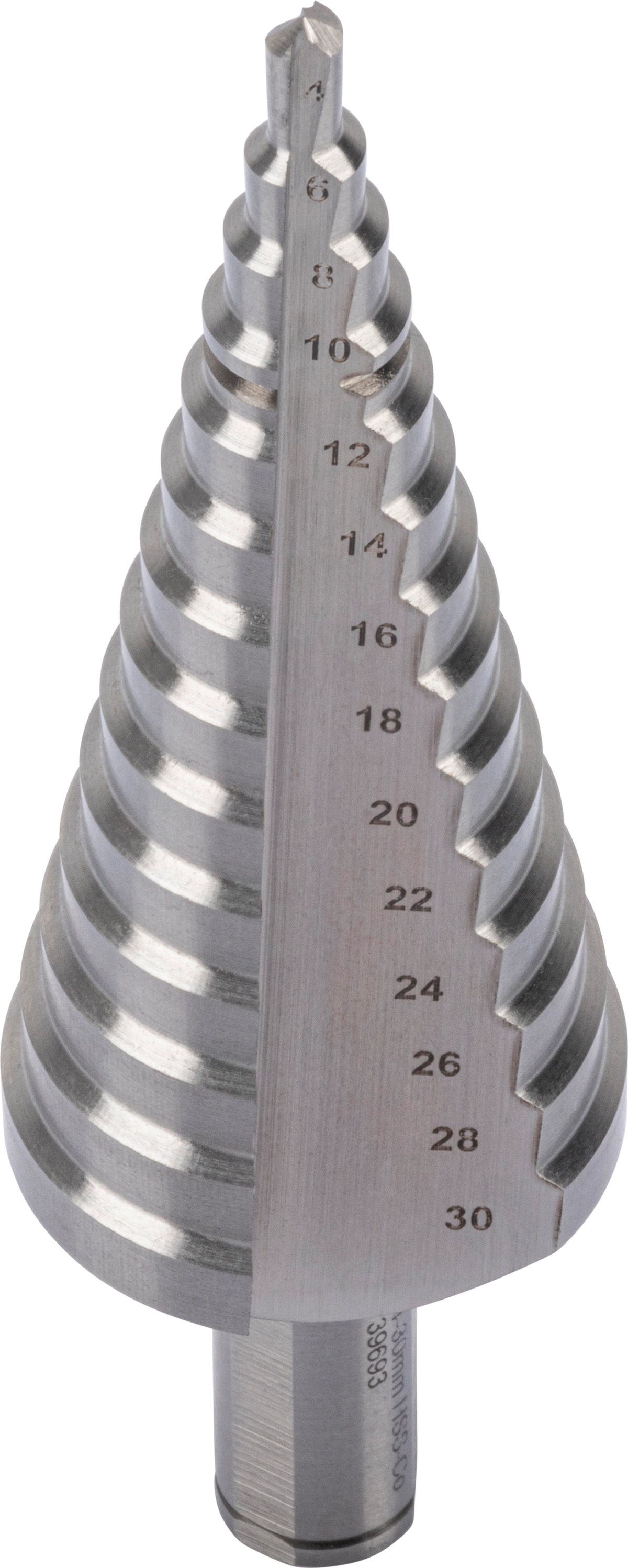 Stegborr, med kantbrytare, HSS-E Kobolt 5%, 4-30 mm