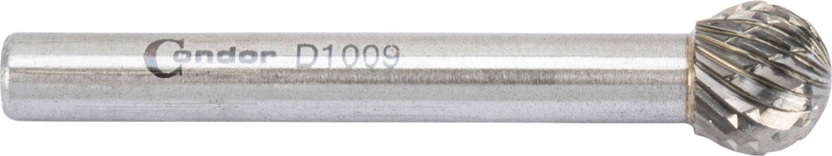 HM-Frässtift, Kugel (D), kreuzverzahnt, ø 10 mm