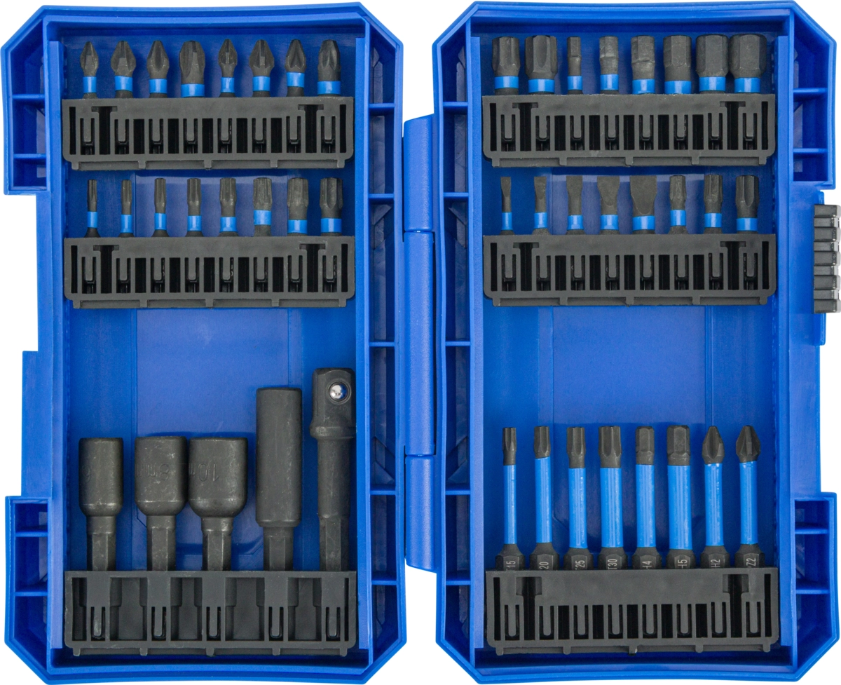Impact Bit Assortment, 45 pcs., 1/4" hex
