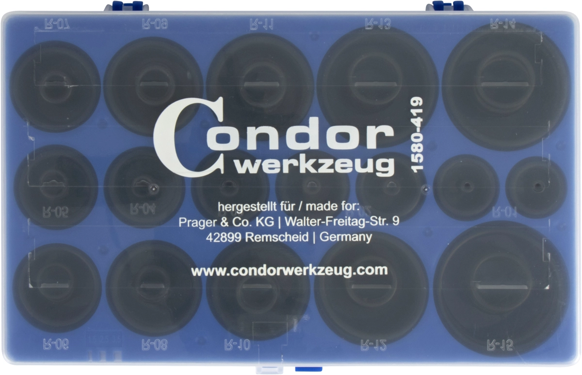Assortimento O-Ring, 419 pezzi, Ø interno 3-50 mm