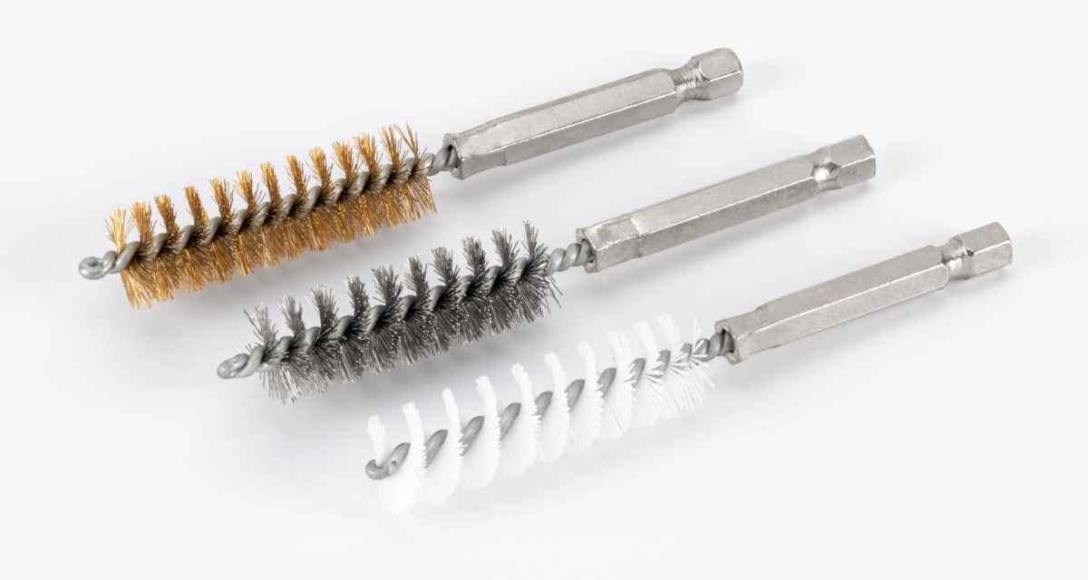 Cylindriska Borstar Set, 38 delar., stål/nylon/mässing, ø 8-19 mm
