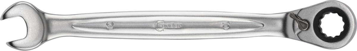 Chiave a cricchetto piatta cromata, xcess performance, mm 10